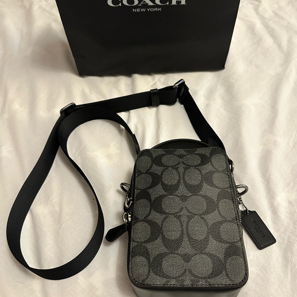 Coach Black crossbody  Bag with Signature Monogram